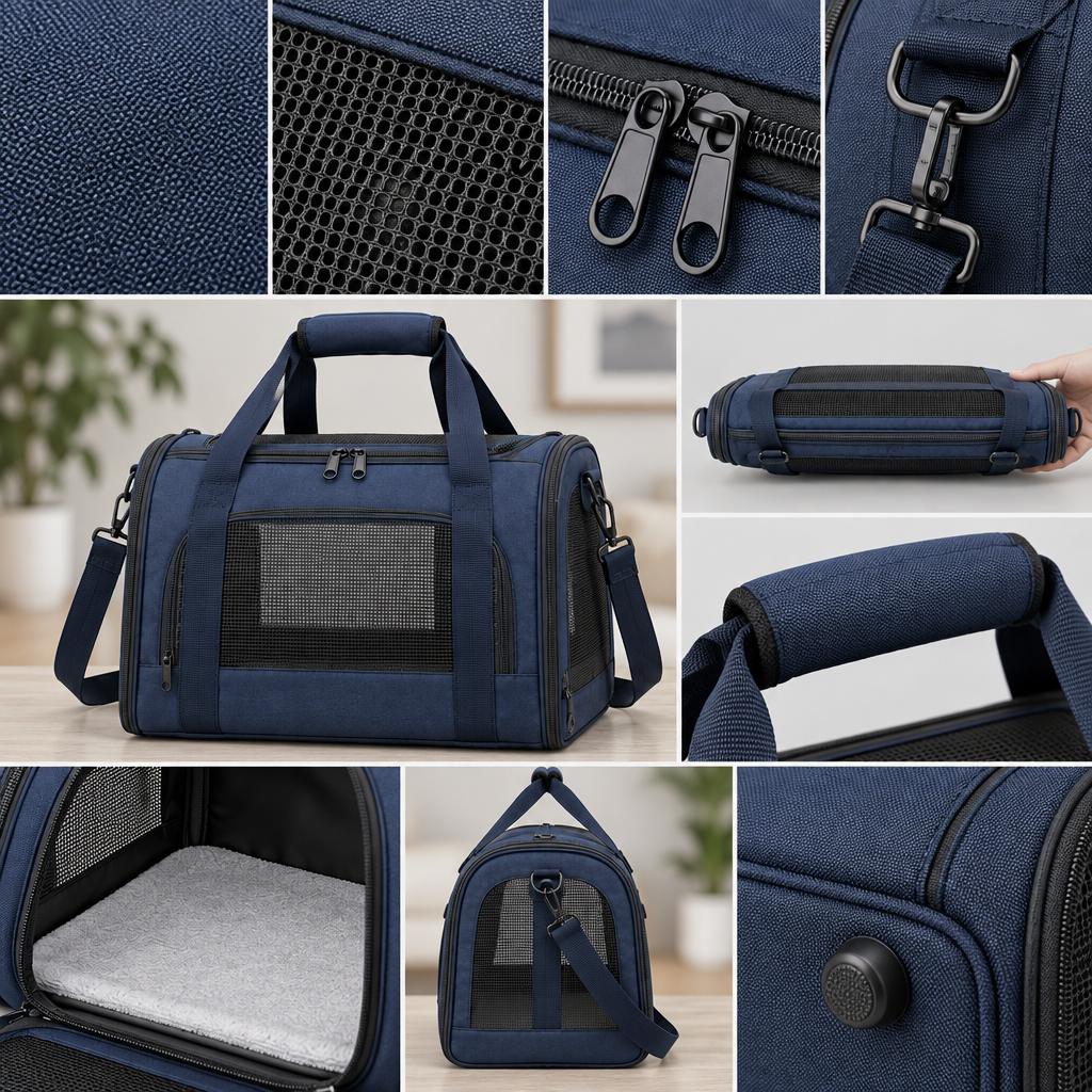 Tavreqo™ Foldable Pet Travel Carrier Bag main image 06