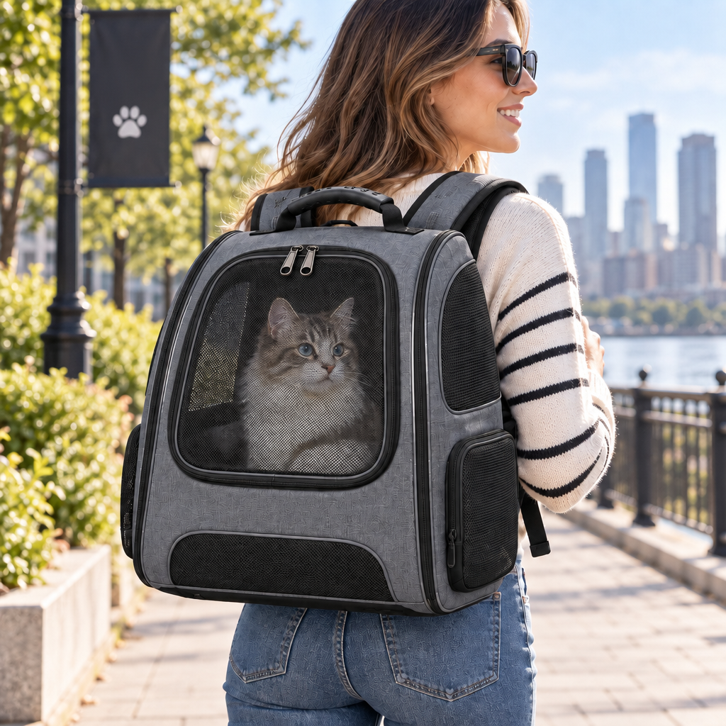 Tavreqo™ Large Ventilated Travel Pet Backpack main image 02