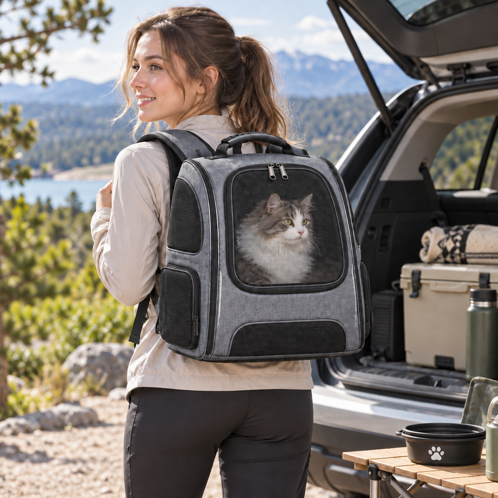 Tavreqo™ Large Ventilated Travel Pet Backpack main image 05