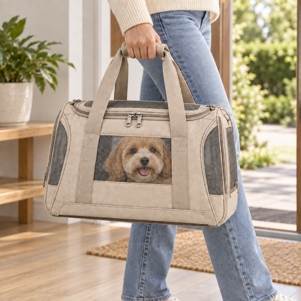 Tavreqo™ Lightweight Ventilated Pet Carrier Tote main image 02