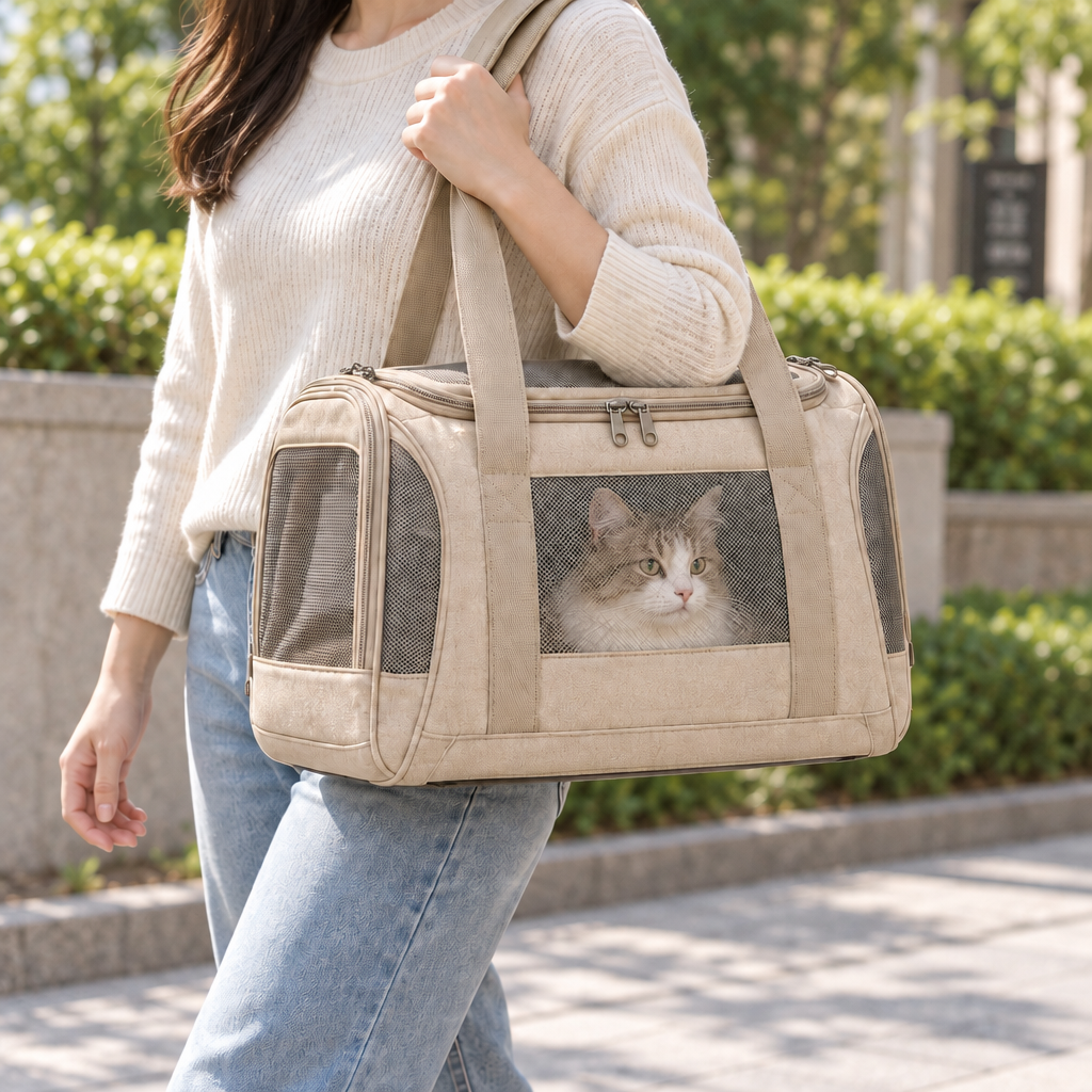Tavreqo™ Lightweight Ventilated Pet Carrier Tote main image 04